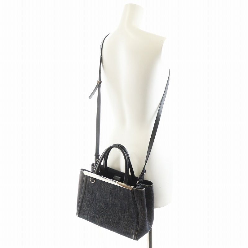 フェンディ レザー ペティ 2ジュール 2way バッグ 8BH253 FENDI 中古良品 フェンディ トートバッグ 8BH253 2WAY プチトゥ