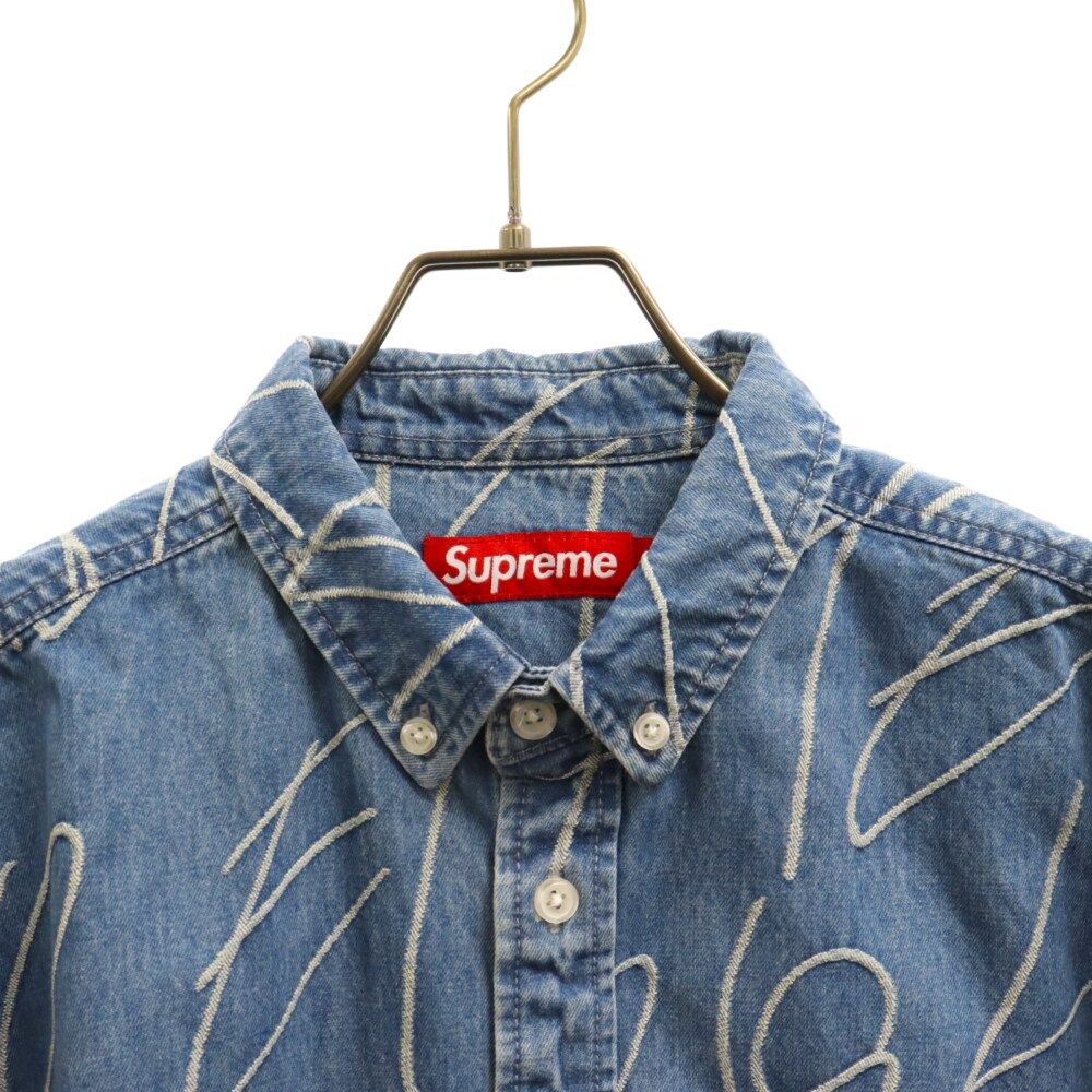 SUPREME (シュプリーム) 23AW Handwriting Jacquard Denim Shirt 