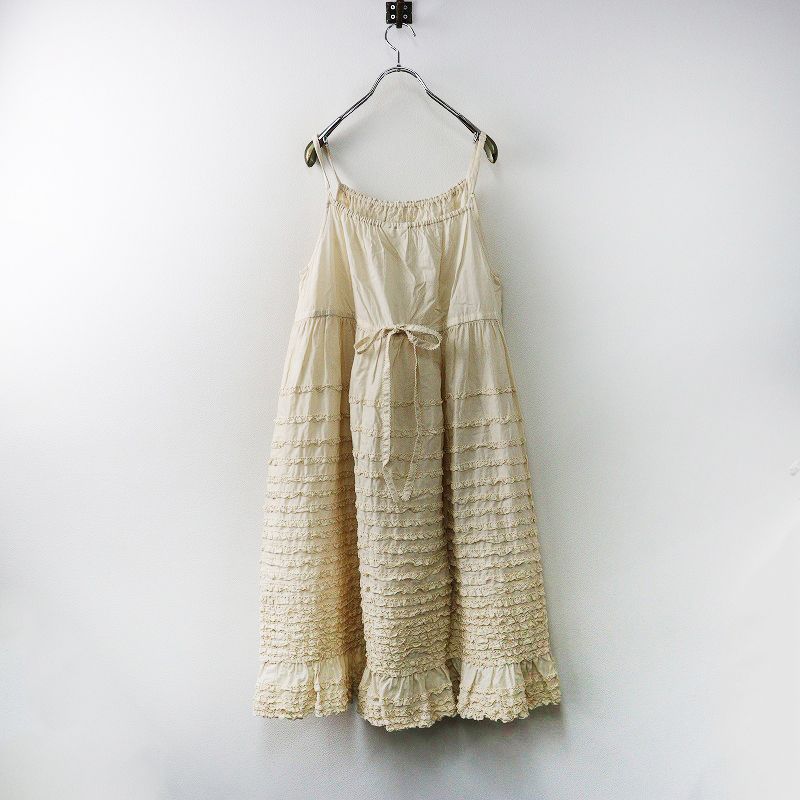 ピンクハウス PINK HOUSE ランドマーク 20anniversary ピコフリルローンキャミワンピース アイボリー ドレス 2400014608359