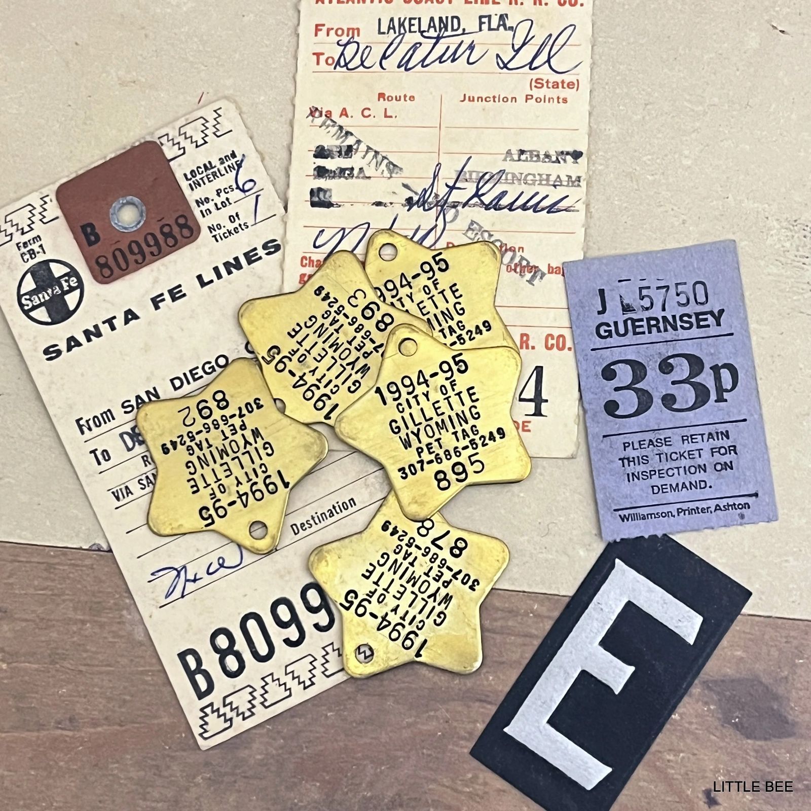 127・R-1767 真鍮 ペットタグ 1994－95年 星型 ヴィンテージ品