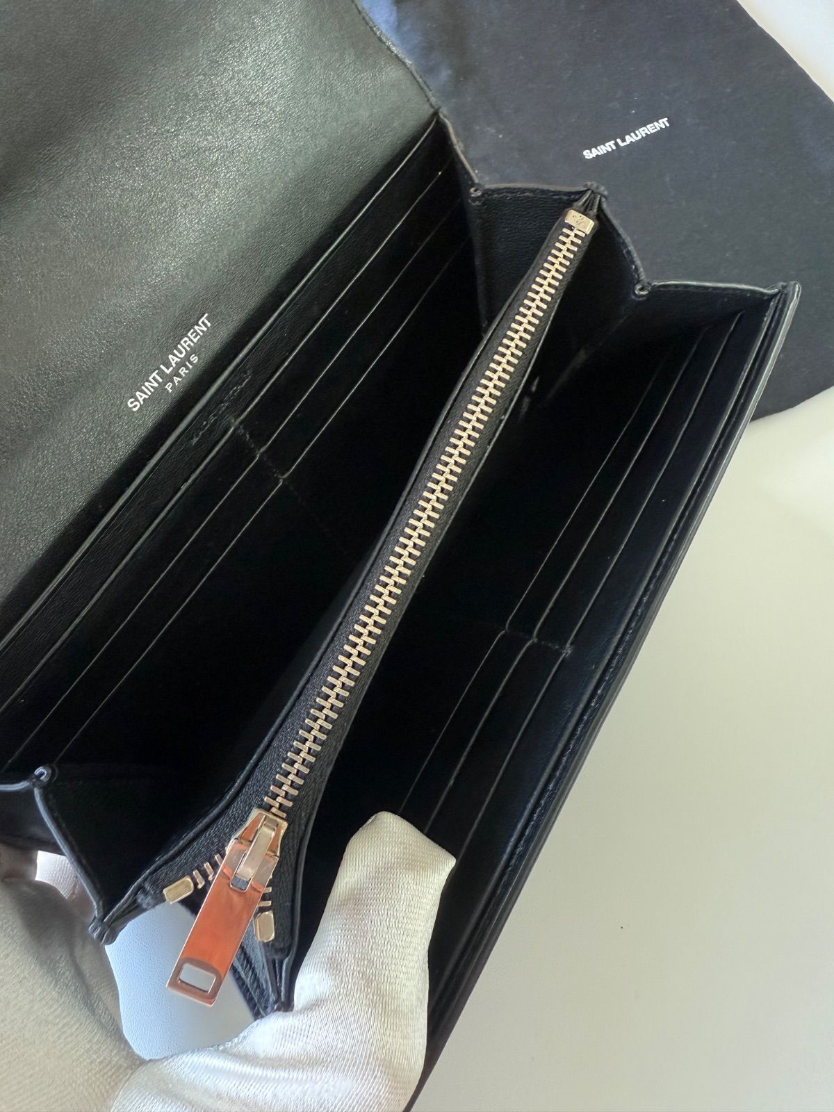 サンローラン YSL クロコ型押し長財布 レザー SAINT LAURENT - メルカリ
