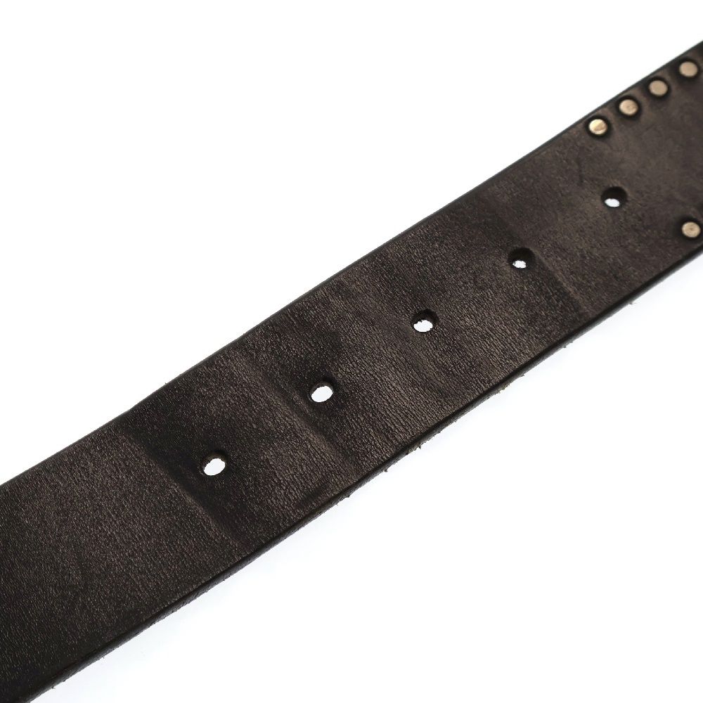 DIOR HOMME ディオールオム　スタッズ装飾 レザーベルト Dior HOMME ディオールオム スタッズ装飾レザーベルト ブラック