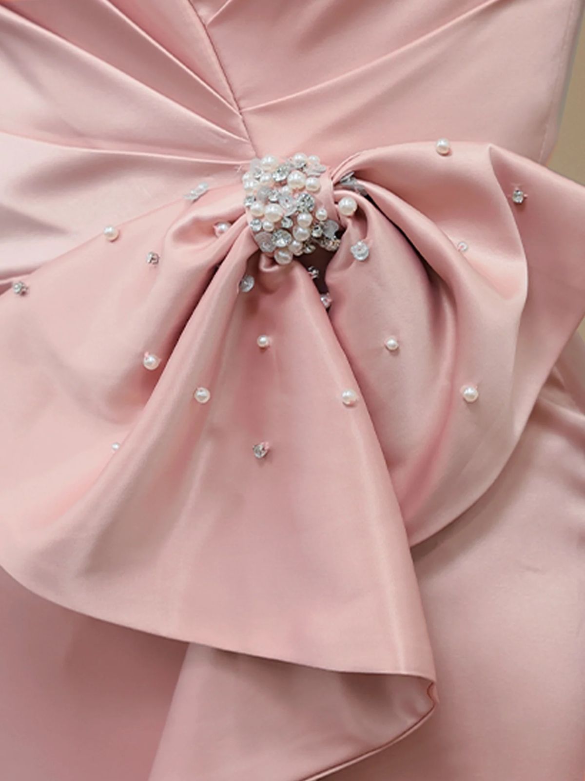  Angel R エンジェルアール AR 25855 サテンワンショルダーリボンティアードフ ミニキャバドレス Pink ナイトドレス キャバドレス ドレス ブライダル