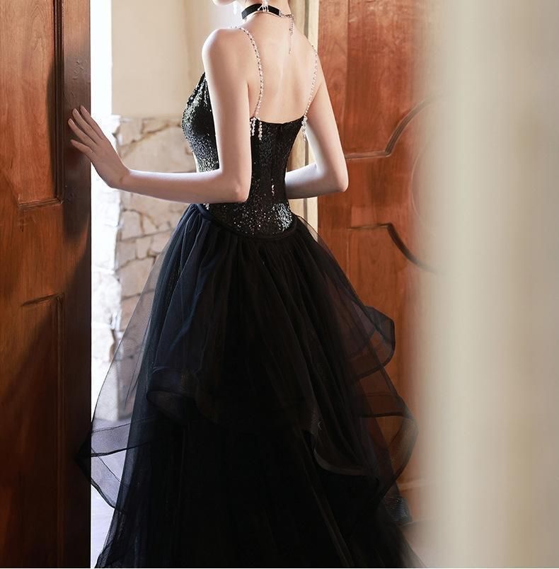 ブラックドレス 韓国 前撮り ブラックドレス 前撮り 二次会 カラー