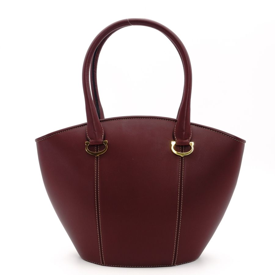 カルティエ Cartier マストライン ジップトート レザー ボルドー