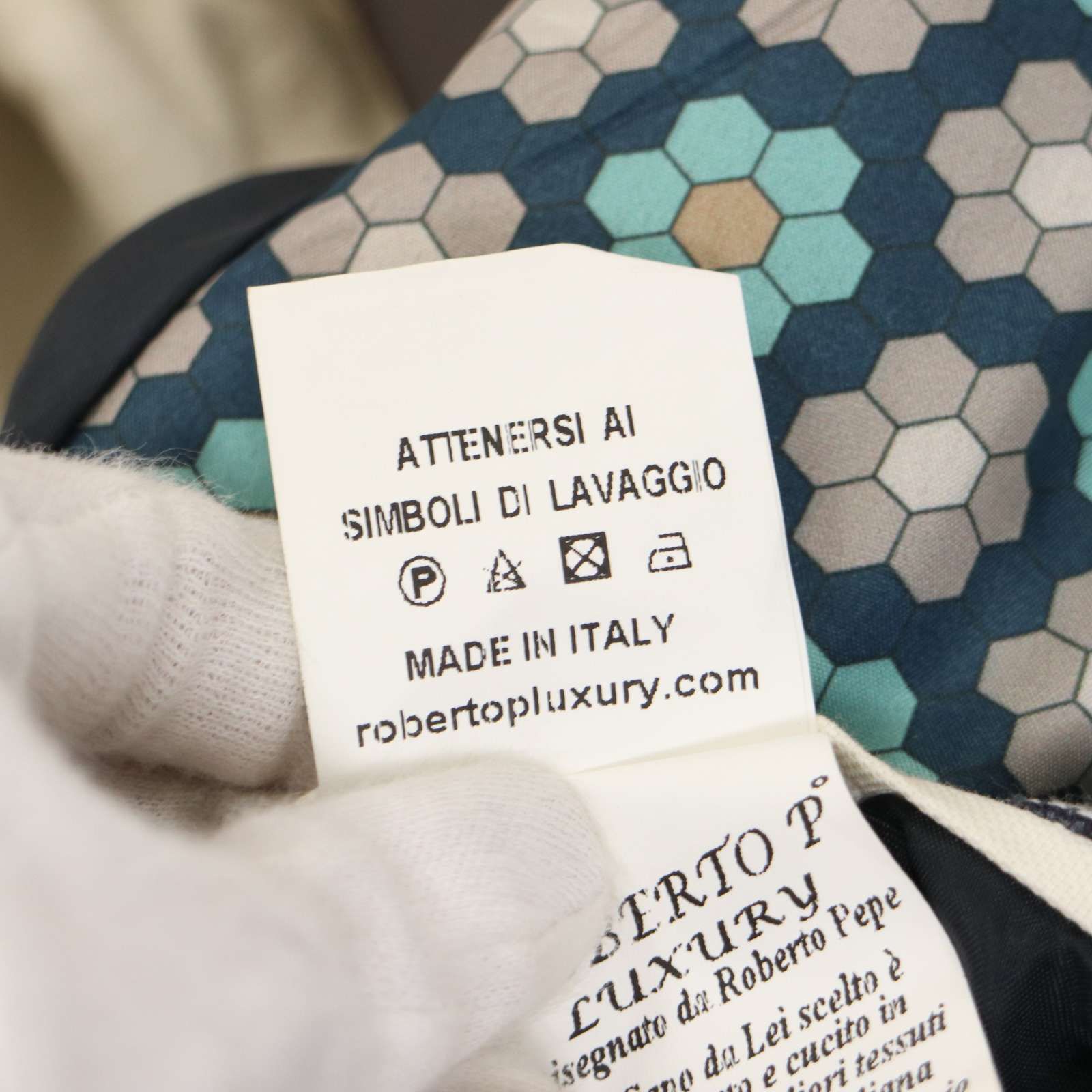 イタリア製☆ ROBERTO P LUXURY ロベルトペペ 通年☆ ウィンドウペン 
