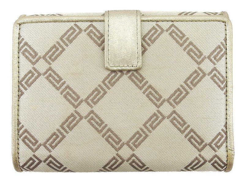 ヴェルサーチ VERSACE 二つ折り財布 メドゥーサ ヴェルサーチ ベージュ ゴールド メンズ