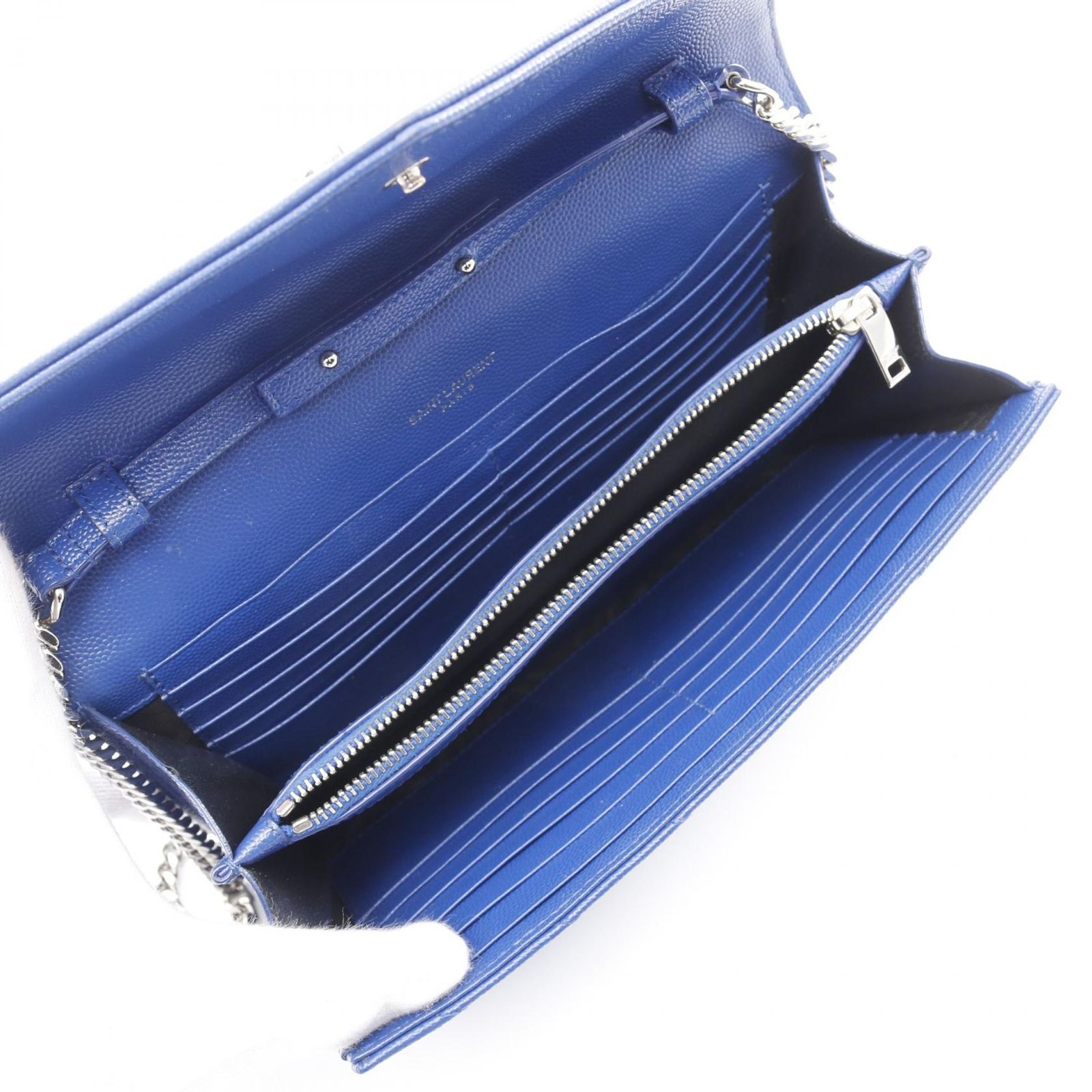 サンローランパリ SAINT LAURENT PARIS カサンドラ クラシック ショルダーバッグ バッグ レザー レディース ブルー系 / ホワイト系 377828 【中古】 サンローラン カサンドラ クラシック ショルダーバッグ サンローラン