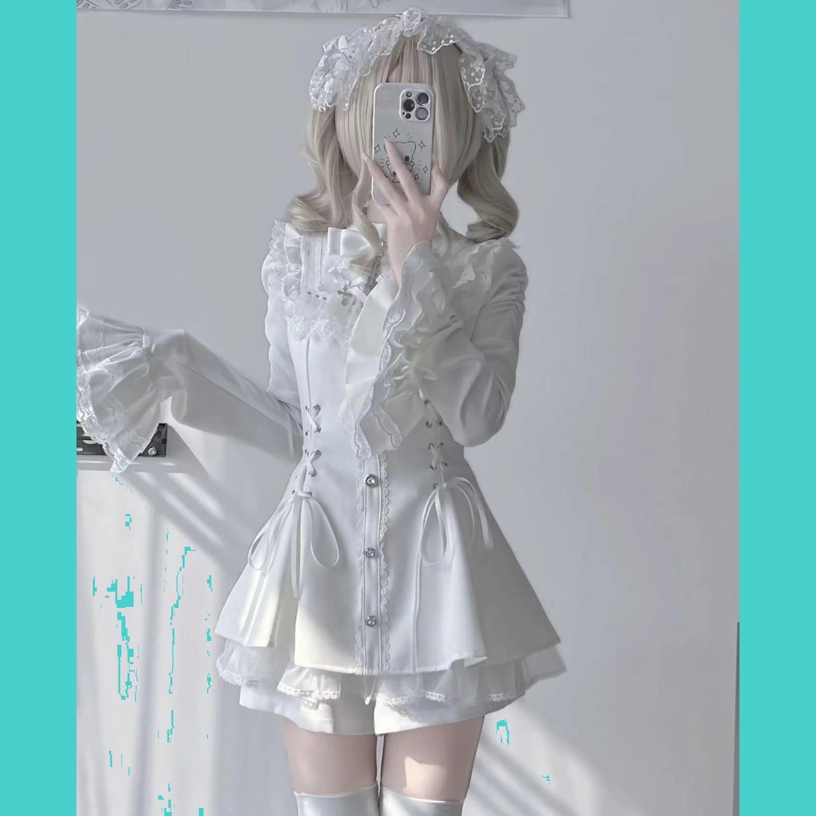 2点セット　ゴスロリ・ロリータ ゴシック風 森ガール 地雷系 コスプレ 2点セット ゴスロリ・ロリータ ゴシック風 森ガール 地雷系 コスプレ
