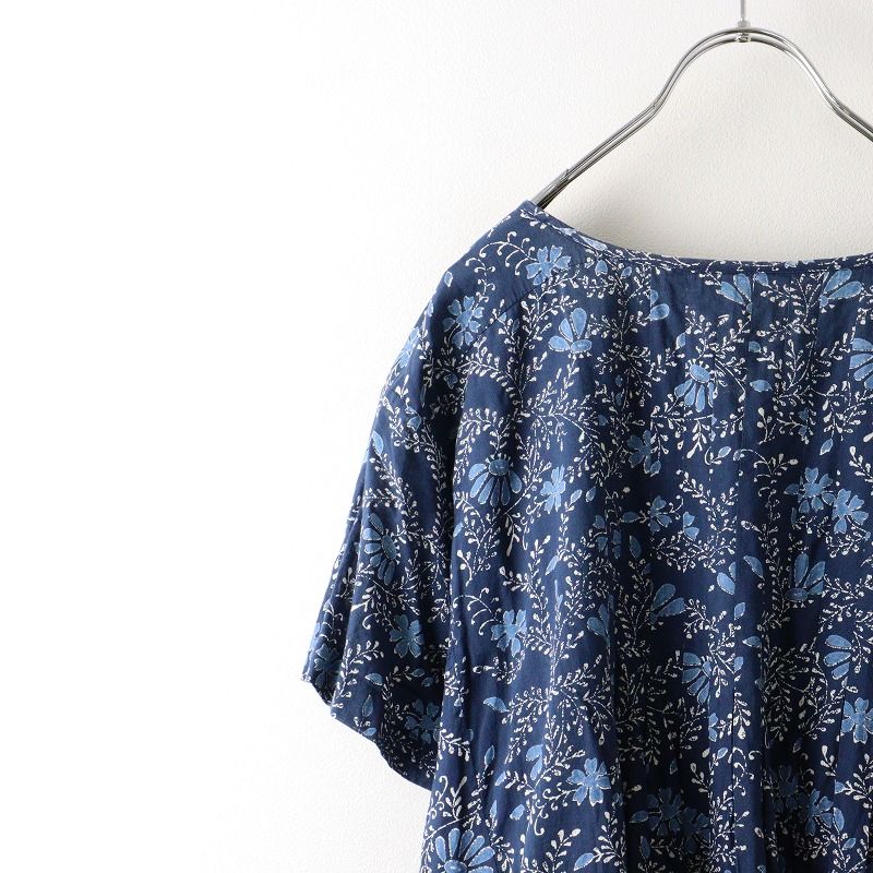 よう　メゾンドソイル　半袖コットン花柄ワンピース maison de soil｜80'S コットン ボイル ミディアム フラワー