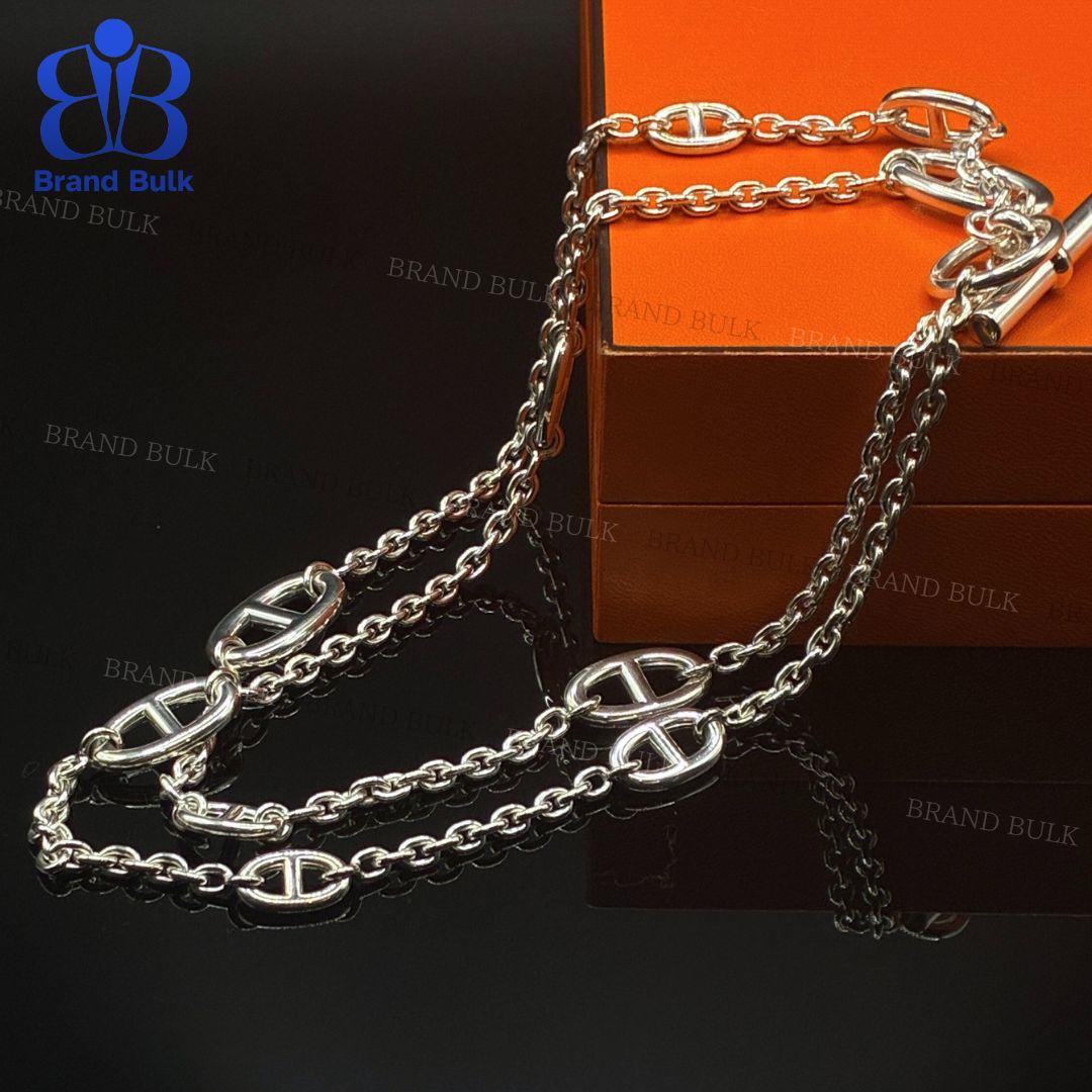 美品】HERMES ファランドール シェーヌダンクル ネックレス 80cm 