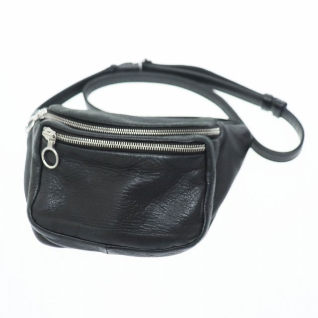 Aeta アエタ レザーショルダーバッグ ウエストバッグ ブラック S