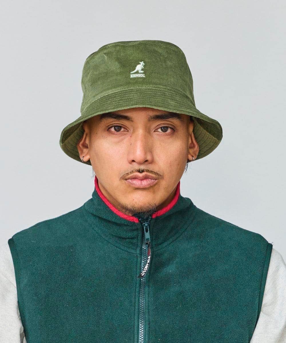 New☆ KANGOL コーデュロイバケットハット オリーブ 緑系 - ＨＬ帽子店