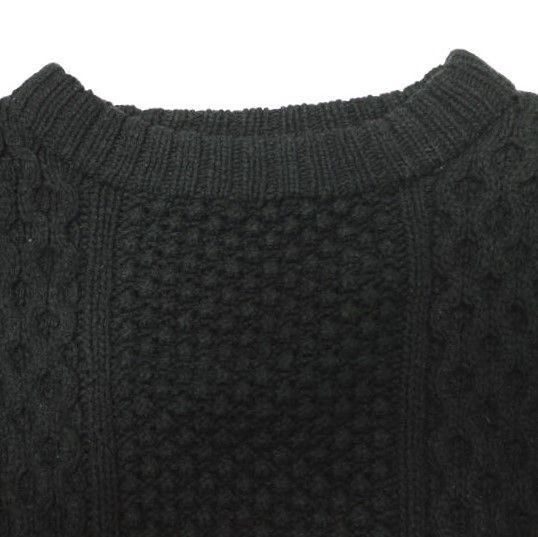 UNUSED x BEAUTY＆YOUTH アンユーズド 別注 fisherman sweater ウールフィッシャーマンニット US1075 0 ブラック セーター ケーブル g21524 UNUSED x BEAUTY&YOUTH UNITED ARROWS アンユーズド