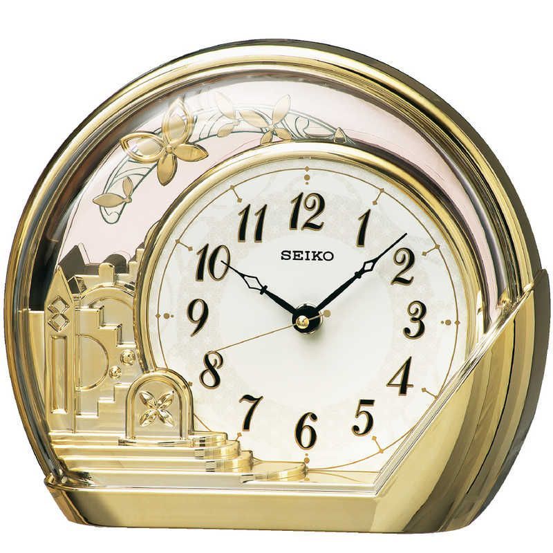 SEIKO クォーツ 置時計 ゴールド/シルバー　美品 新品 未開封 】 セイコー 置時計 PW428G 未使用 送料無料 SEIKO