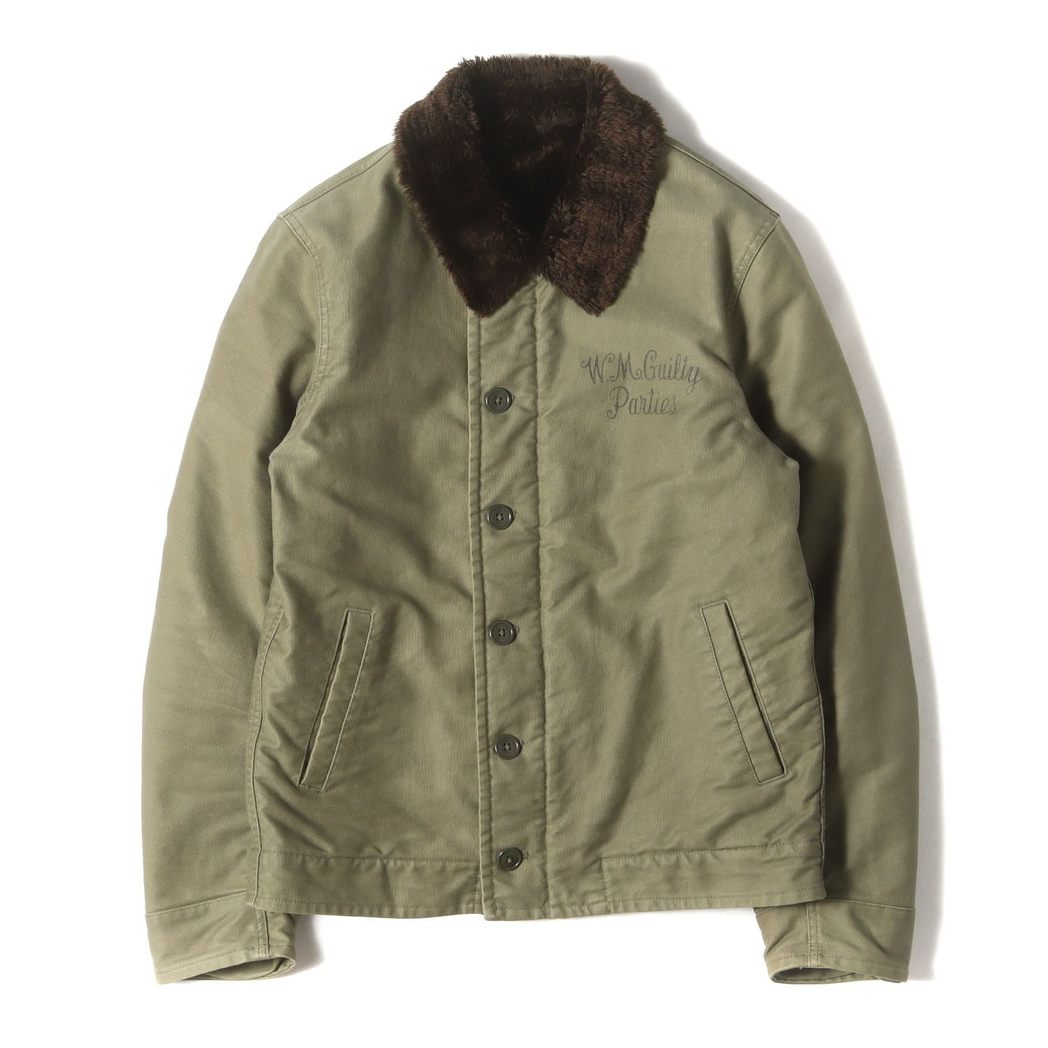WACKO MARIA ワコマリア ジャケット カーキ サイズ L | ブランドロゴ N-1 デッキジャケット | アウター ブルゾン 上着 メンズ