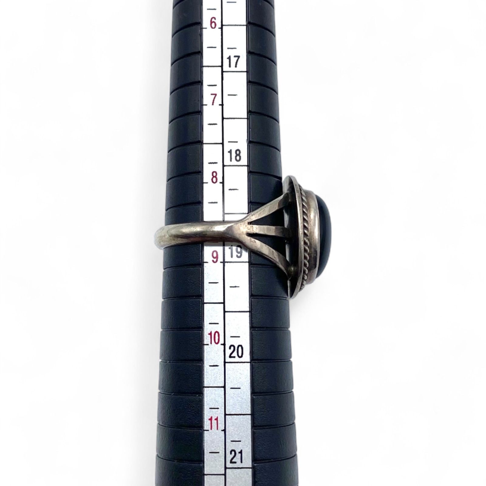 ブラックオニキス】オーバル Silver 925 刻印 90s Vintage Ring