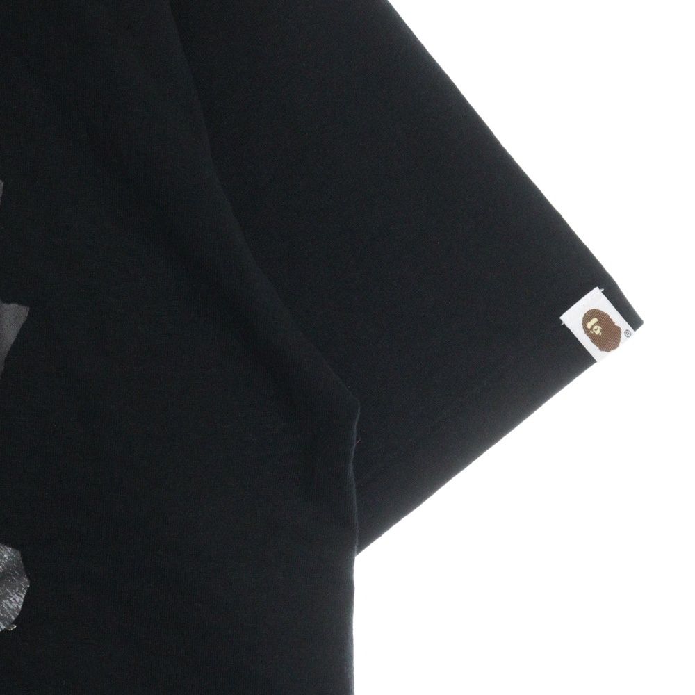 BAPE ブラックTシャツ A BATHING APE カモフラ Tシャツ XS 黒 ブラック カモフラ