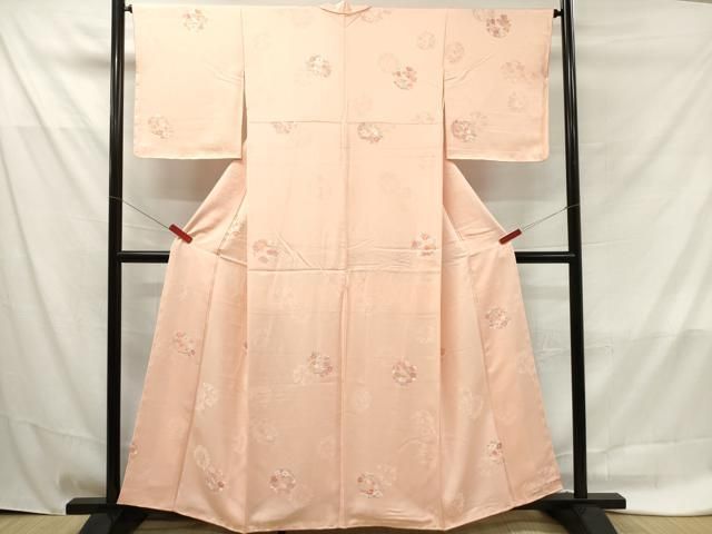 平和屋着物□上質な小紋 草花文 地紋起こし 正絹 逸品 AAAY3732mf