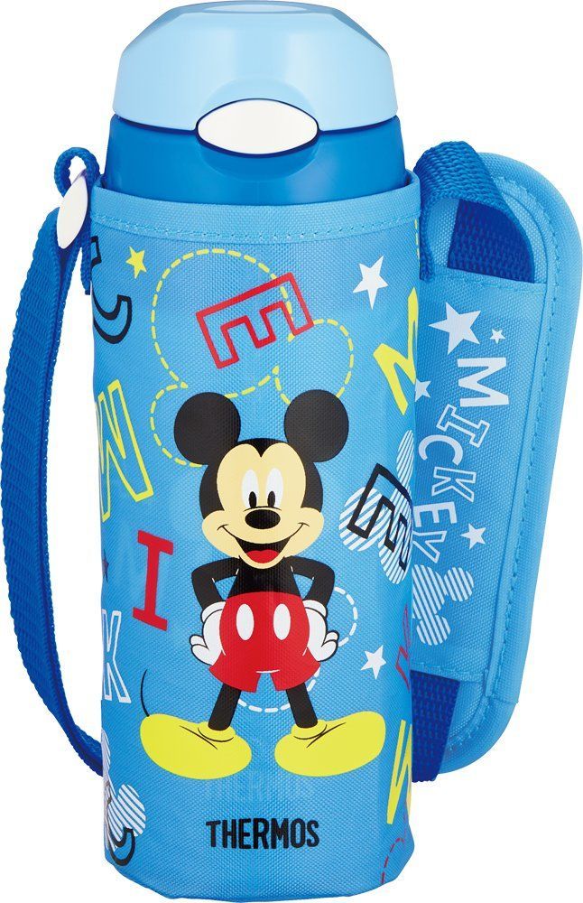 Color ミッキー ブルースター サーモス 真空断熱ストローボトル ワンタッチ 400ml ミッキー ブルースター FHL-401FDS BLS