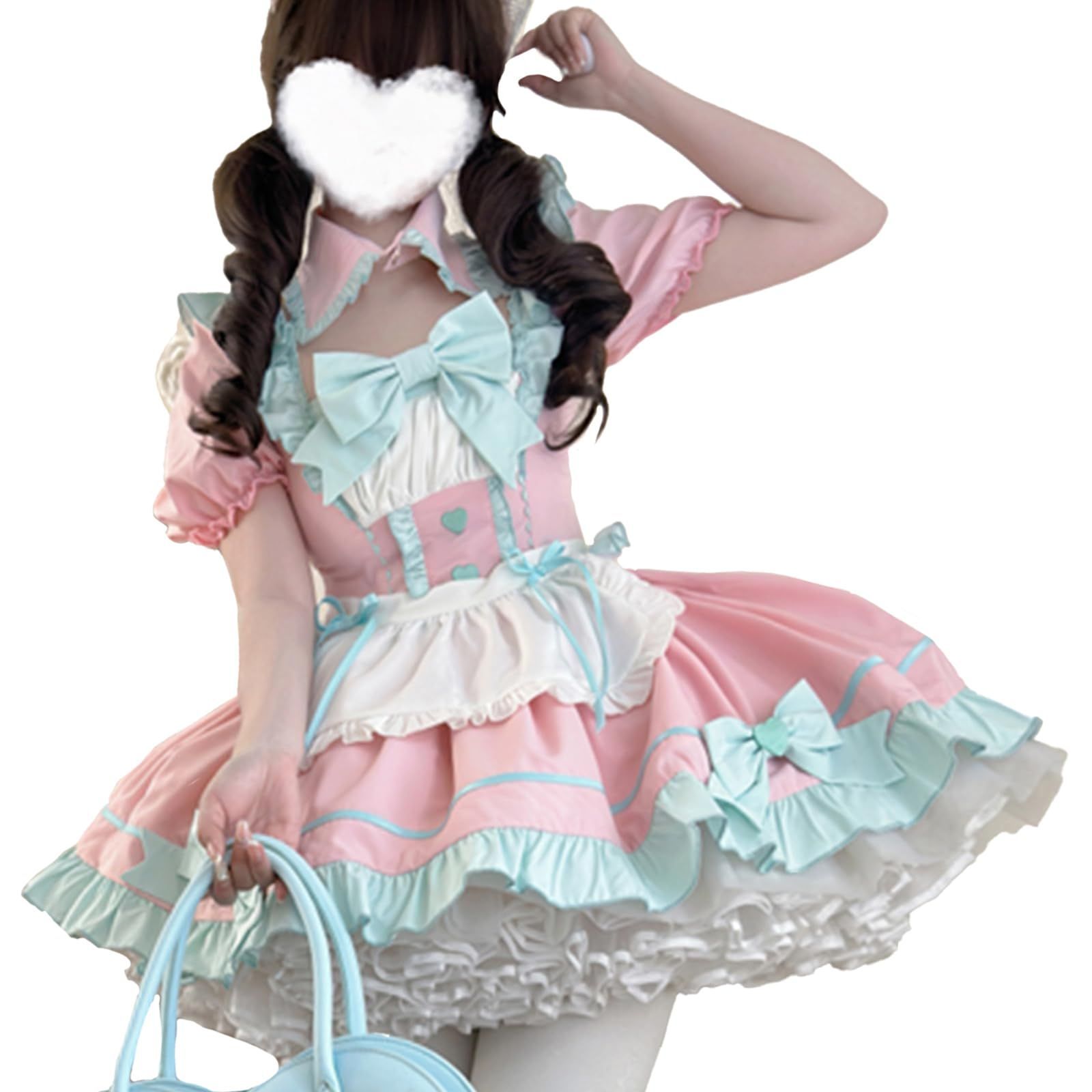 新品 [XHSUKADO] メイド服 3点セット ロリータ op
