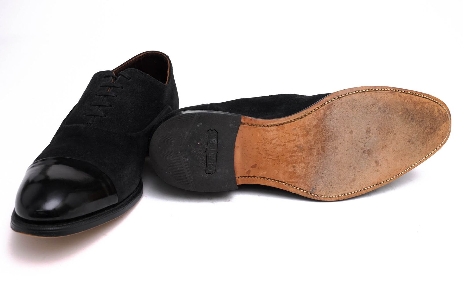 グレンソン／GRENSON シューズ ビジネスシューズ 靴 ビジネス メンズ 男性 男性用スエード スウェード レザー 革 本革 ブラック 黒  34688/5459 ストレートチップ レザーソール グッドイヤーウェルト製法