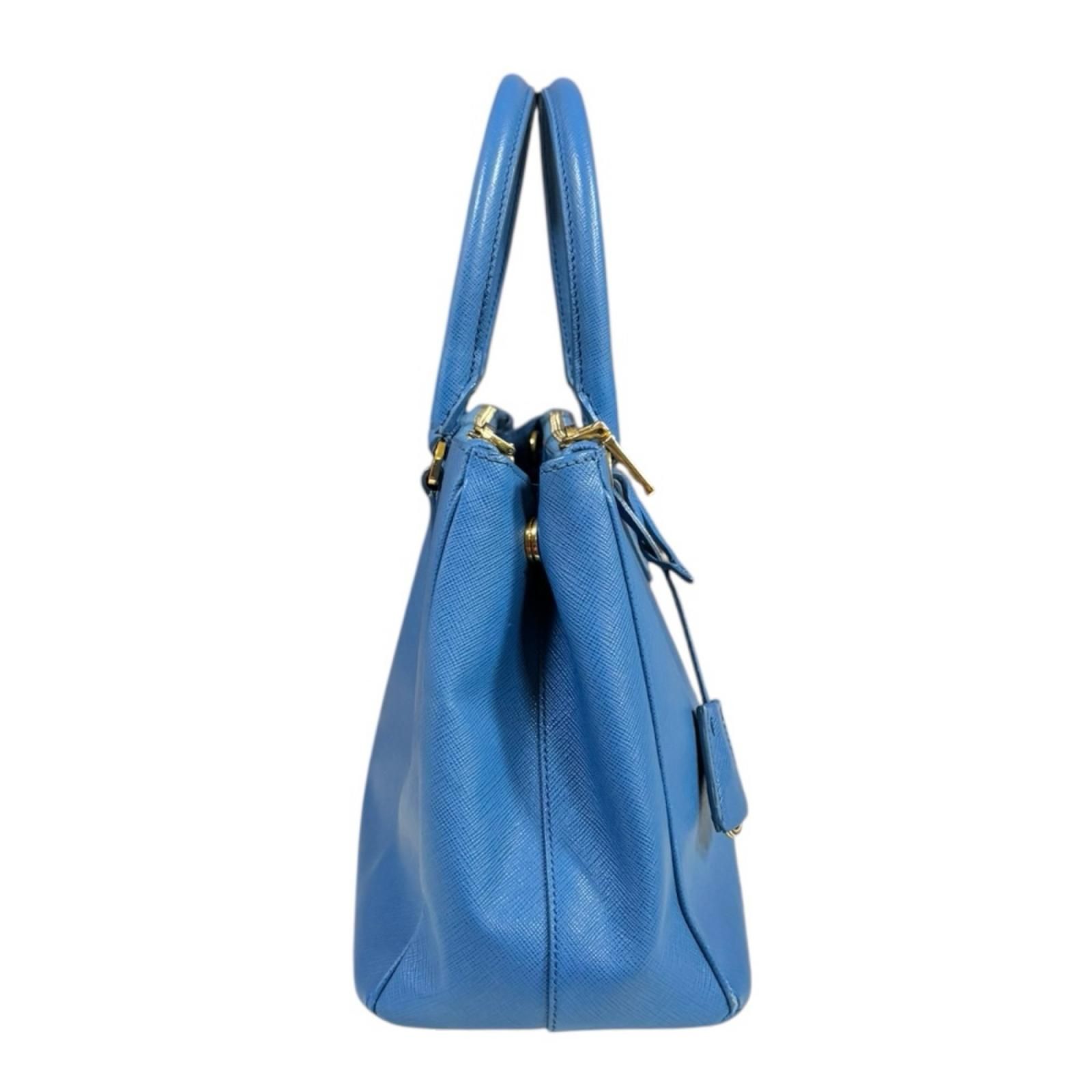 プラダ ガレリア サフィアーノ ショルダーバッグ レザー BN1801 ブルー レディース PRADA  中古 プラダ ガレリア サフィアーノ ショルダーバッグ レザー BN1801 ブルー