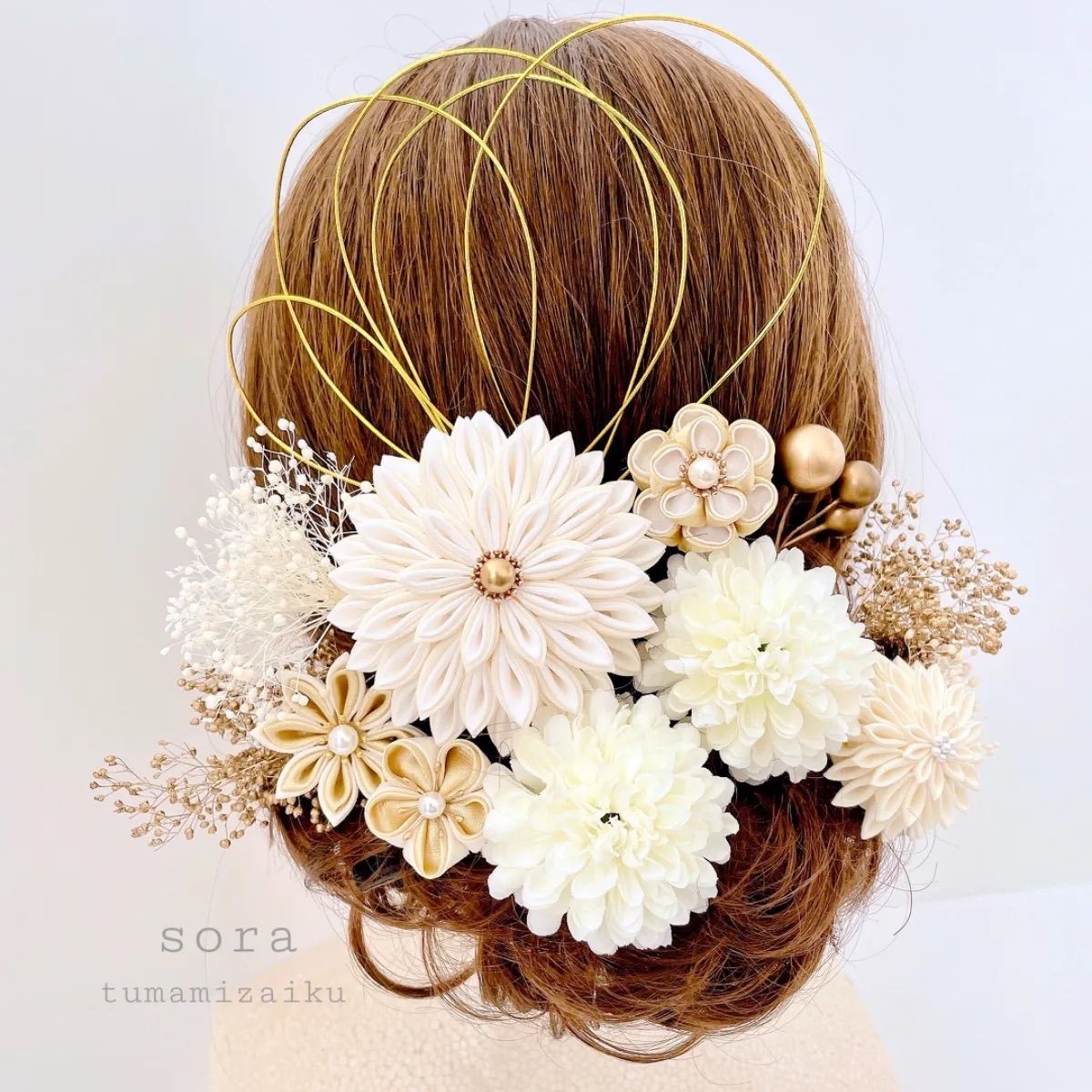 かりんさま専用 七五三髪飾りセット ライラック×薄藤色 7-25 七五三 勝山