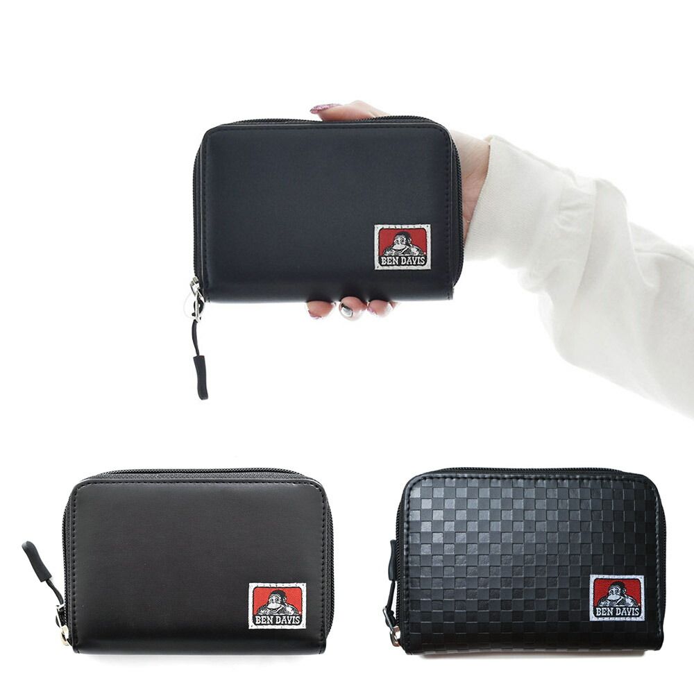 ベンデイビス BEN DAVIS バッグ ラウンドジップウォレット ROUND ZIP WALLET BDW-9313L BDW-9313V1 メンズ レディース 合皮 ミニ財布 二つ折り財布 小銭入れ