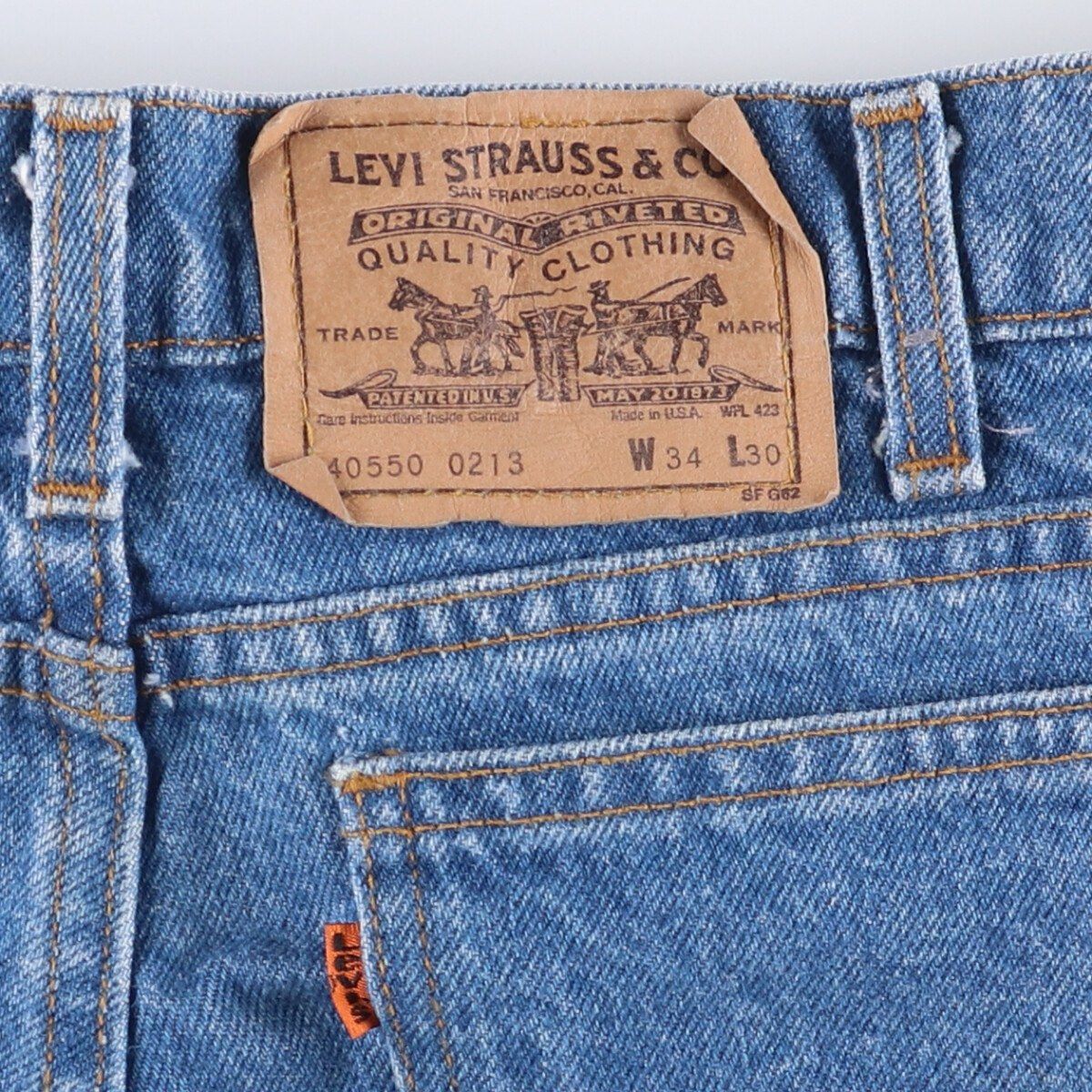 トップス 古着 00年代 リーバイス Levi s 550 オレンジタブ テーパードデニムパンツ メンズw34相当 eaa588931