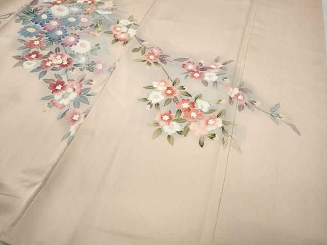 平和屋着物○訪問着 友禅 草花文 正絹 逸品 CAAZ2571ut - メルカリ