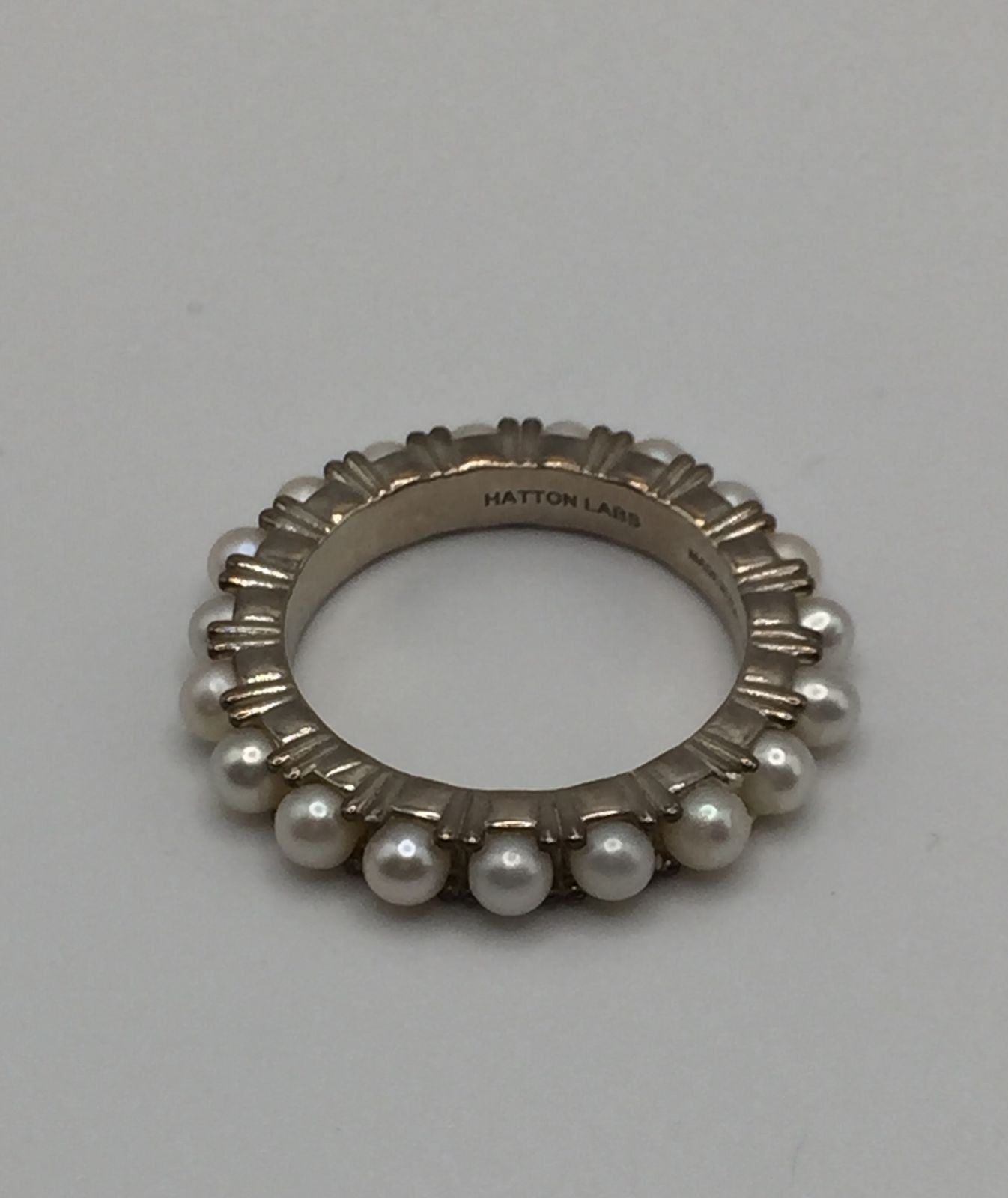 HATTON LABS ハットンラブス Pearl Eternity Ring 925 - メルカリ