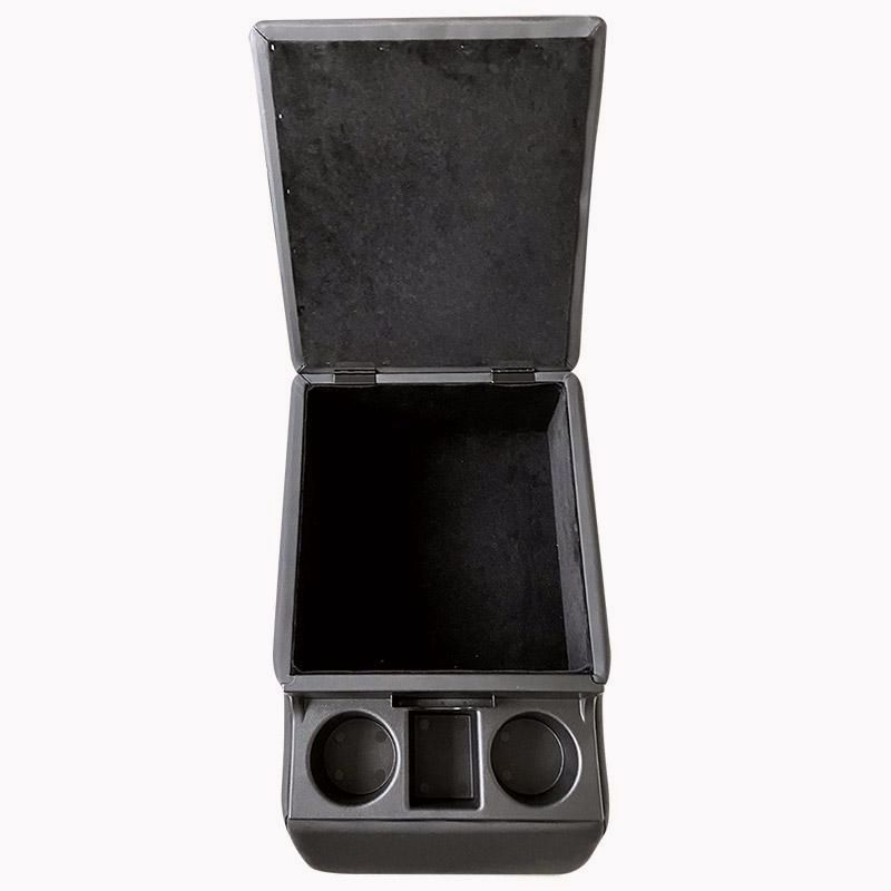 コンソールボックス デュトロ 日野 トラック用 黒 レザー風 アームレスト 収納 肘掛け BOX ドリンクホルダー デュトロ 日野 トラック用コンソールボックス 黒 レザー風