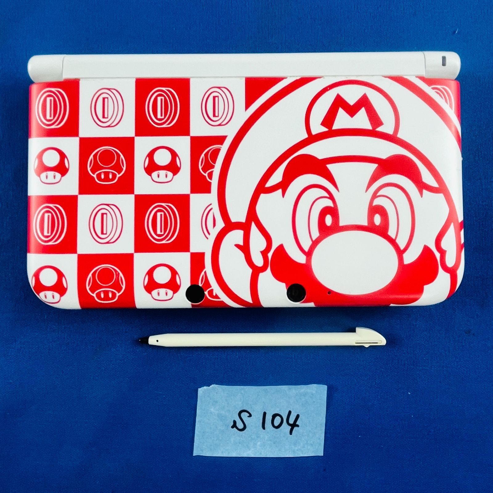 S104 デザイン Nintendo 3DSLL マリオホワイト 本体 タッチペン 携帯型ゲーム機 任天堂 ニンテンドー DS 3DS ホワイト レッド マリオ キノピオ ゲームキャラ コラボ商品 オリジナルカラー オリジナルデザイン