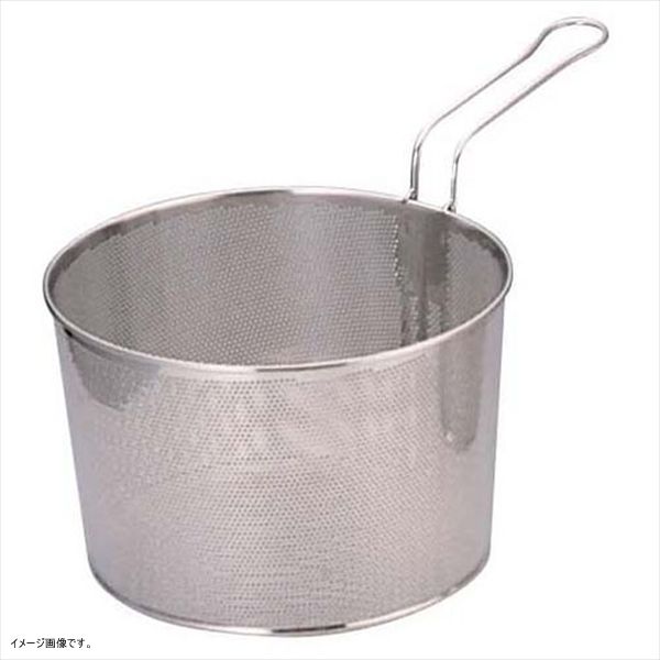 ユキワ 18-8 パンチングボイルバスケット 片手ハンドル24cm