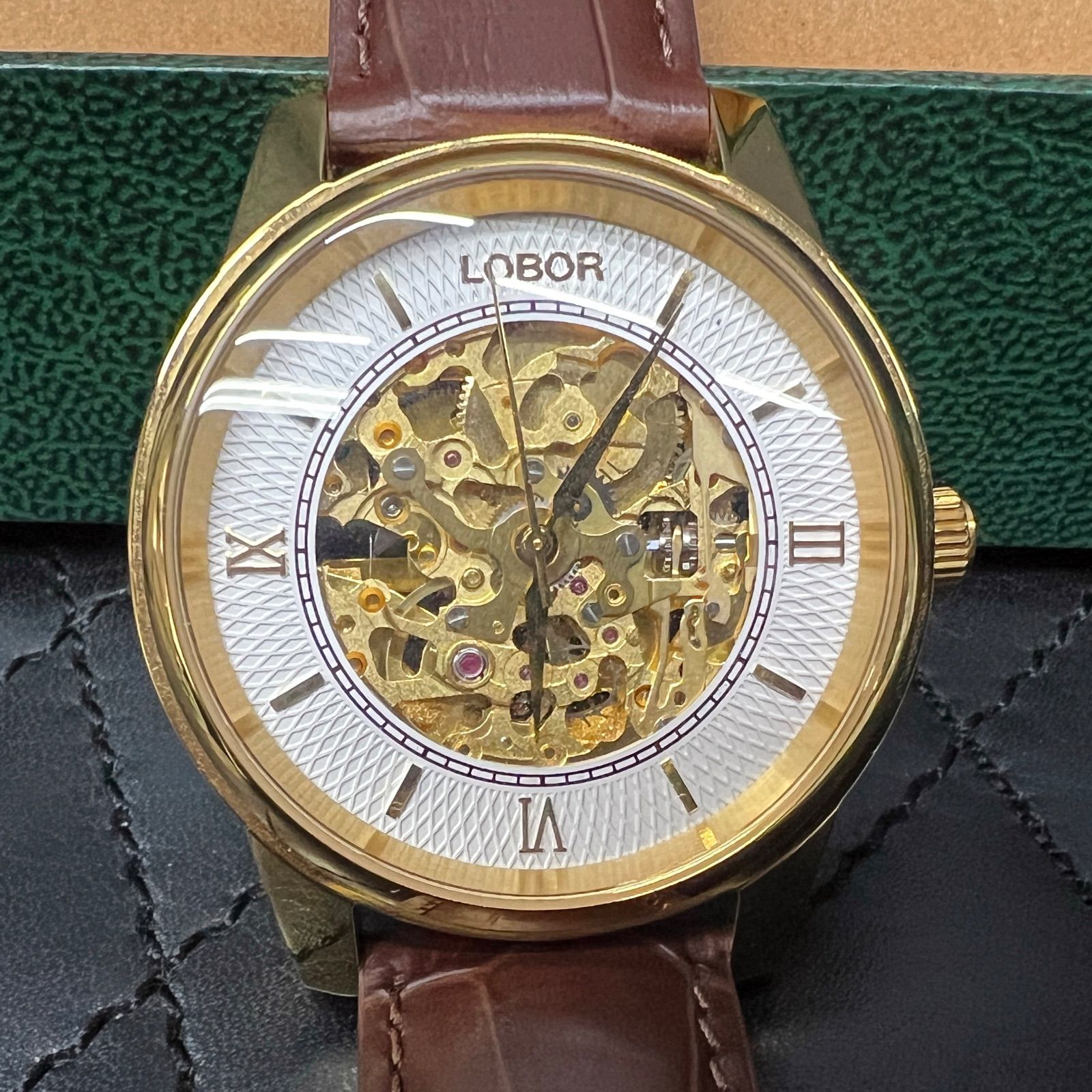 LOBOR DYNASTY AUGUSTUS BROWN 自動巻き腕時計 LB3507M