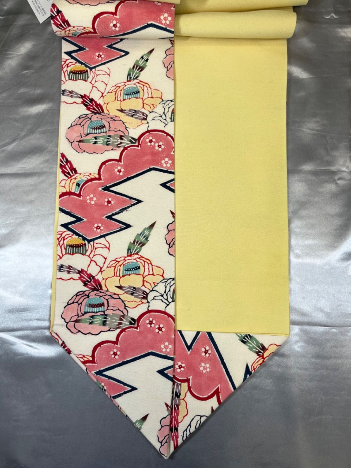 豪華絢爛綺麗美品長さ348cm紅型椿正絹名古屋帯 - メルカリ 