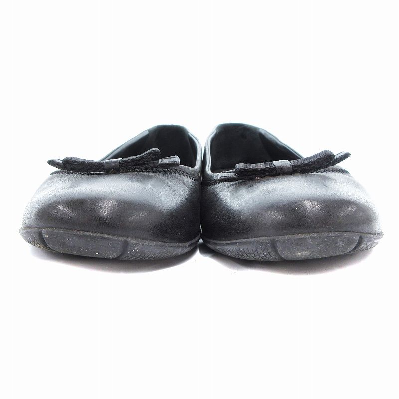 PRADA リボン　バレエシューズ ブラック　36 PRADA ブラック リボン バレエシューズ