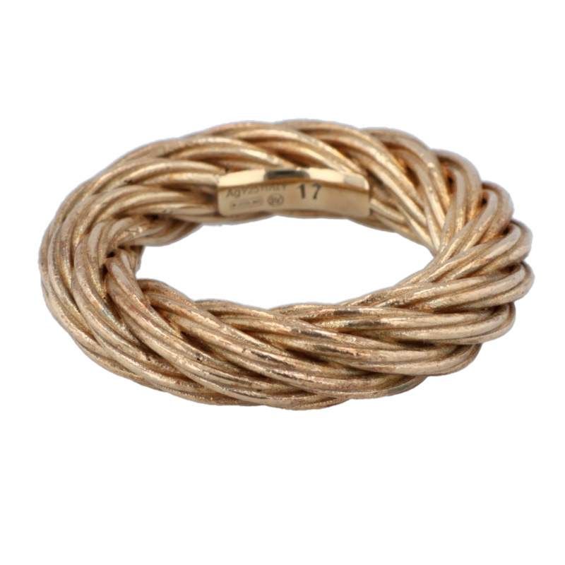 【正規品・美品】Bottega Veneta ツイストリング シルバー 17号 ボッテガヴェネタ ツイストリング シルバーリング メンズ 17号