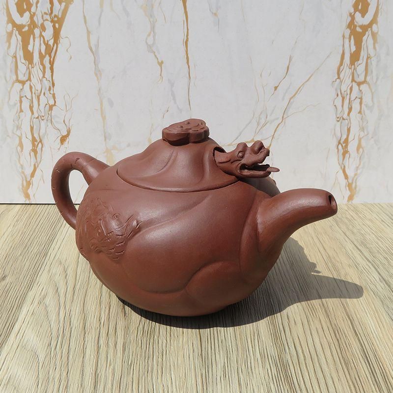 魚化龍壺 紫砂壺 中国宜興紫砂壺・紫泥急須・茶壺・茶道具