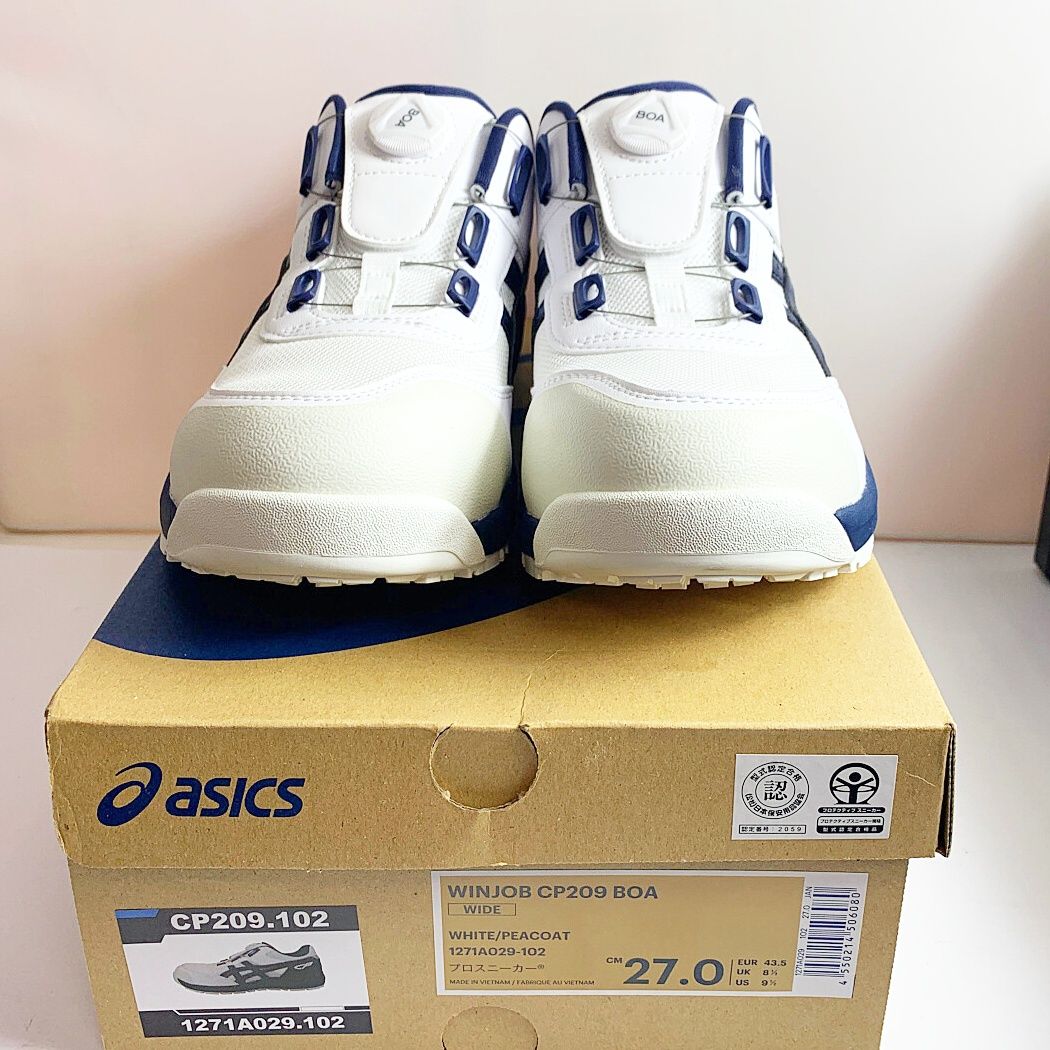 ♭♭asics アシックス CP209.102 ネイビー x ホワイト - なんでも