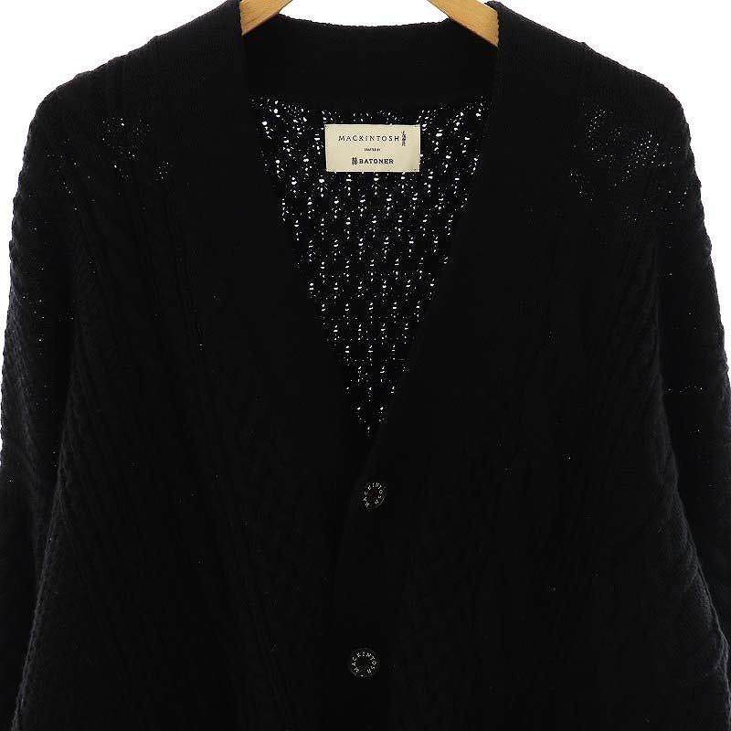 マッキントッシュ MACKINTOSH バトナー BATONER ニットカーディガン Vネック S ブラック /DF ■OS ■SH レディース マッキントッシュ MACKINTOSH バトナー BATONER ニット