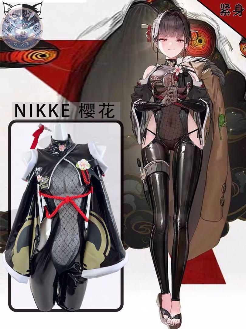 勝利の女神 NIKKE サクラ 黒夜密行 コスプレ衣装 ウィッグ 靴 武器追加可 コスチューム ハロウィン仮装 イベント衣装 コスプレセット 高品質コスプレ 再現度高め