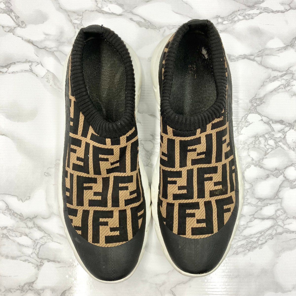 FENDI フェンディ ゾッカ ニットソックス スニーカー フェンディ FENDI ズッカロゴ ニットスニーカー ソックススニーカー 靴