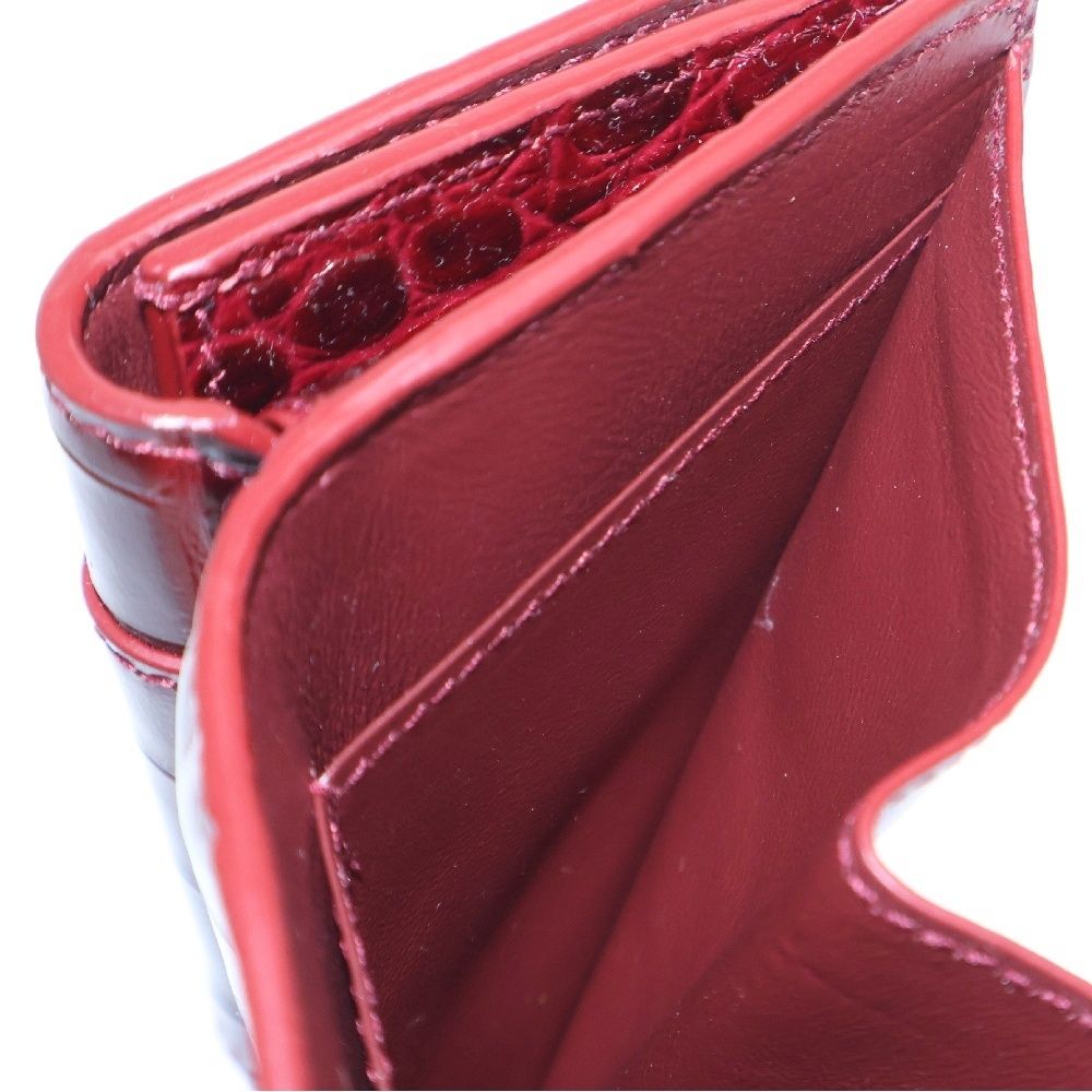 BALENCIAGA (バレンシアガ) Bロゴ クロコダイル型押し 三つ折り レザー