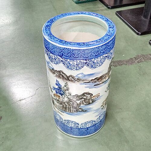 【中古】陶器 傘立て 幅270×奥行270×高さ530 【送料無料】【業務用】