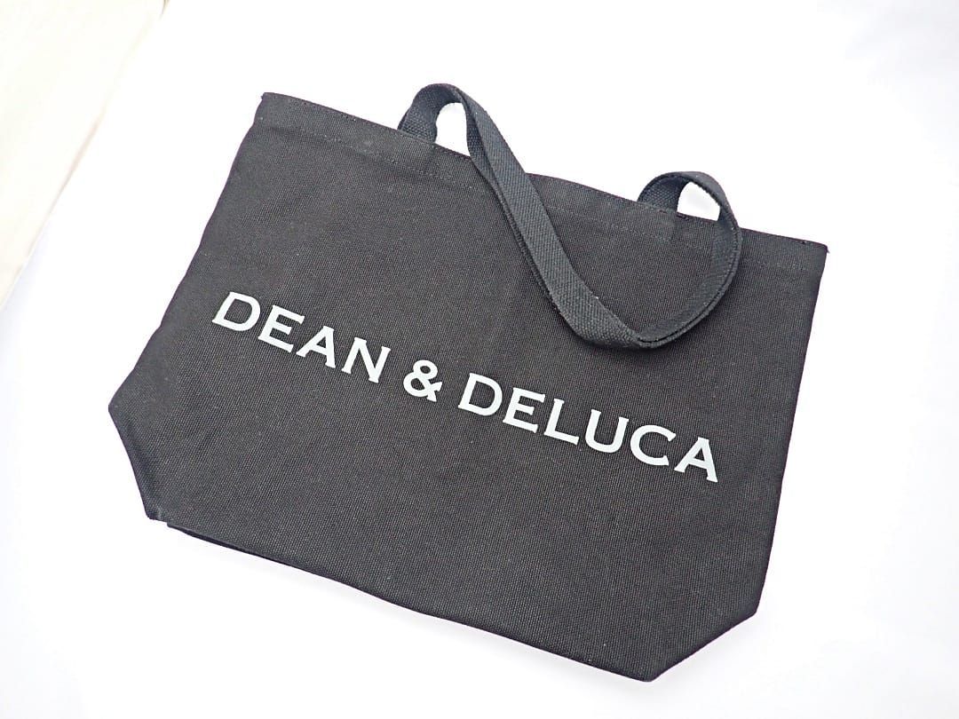 DEAN ＆ DELUCA ディーン&デルーカ トートバッグ コットンキャンバス ブラック 中古B+ 【送料無料】 A-8211
