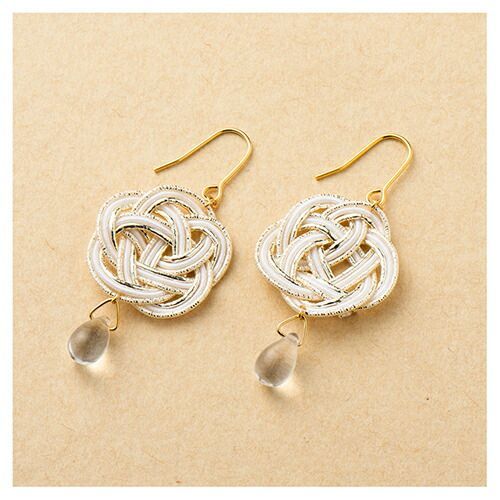 (まとめ）#エヌビー ピアス 水引ピアス 白百合色 2692006 【×3セット】