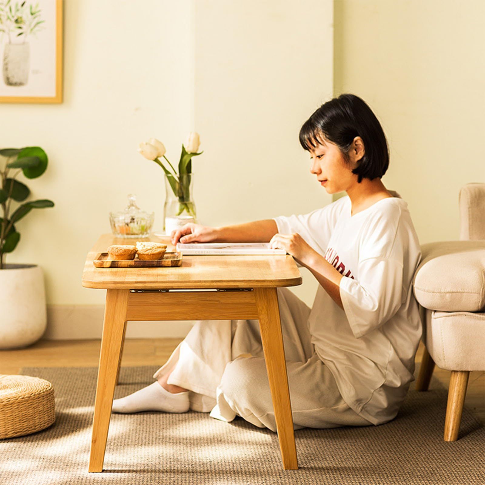 ローテーブル 折りたたみ ローテーブル リビングテーブル 折り畳み 一人暮らし おしゃれ センターテーブル 長方形 竹製 大きめ 一人暮ら 和室 リビングルーム 家庭用 居間 120cm