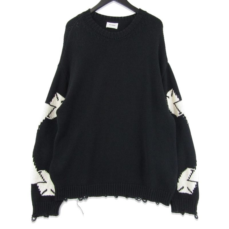 ASKYURSELF アスクユアセルフ クルーネックニット Chunky Banned